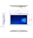 commercial display touch screen Panel PC DRAWING SIZE-FRONT VIEW