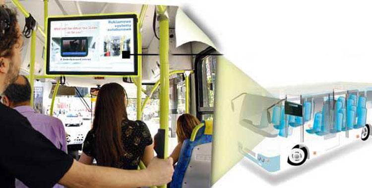 Felehoo Sell 32inch vehicle bus digital signage system for video advertising screen